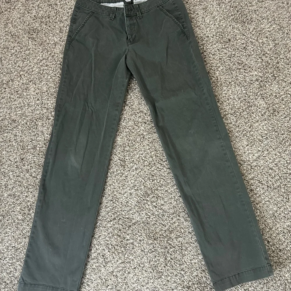 Sonoma Life & Style Straight Mid Rise Olive Green Pants Size 4 - Picture 1 of 4